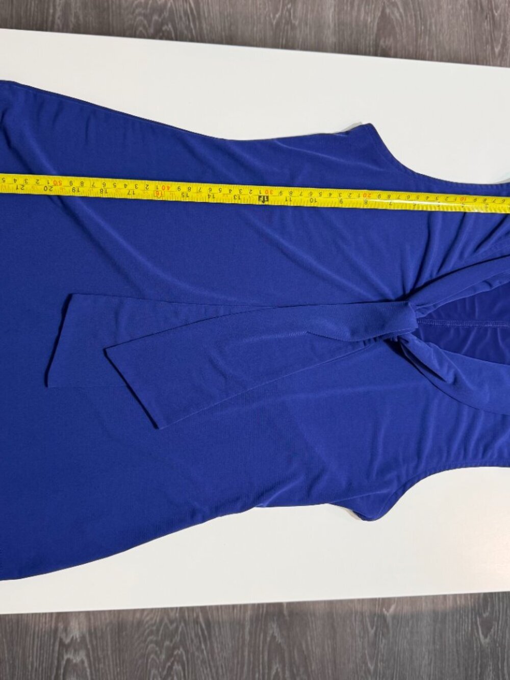 Banana Republic Tie Neck Sleeveless Top - Cobalt Blue Size S - Picture 5 of 8